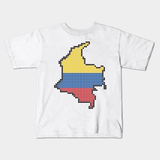 Colombia in Blocks 8-bit Kids T-Shirt